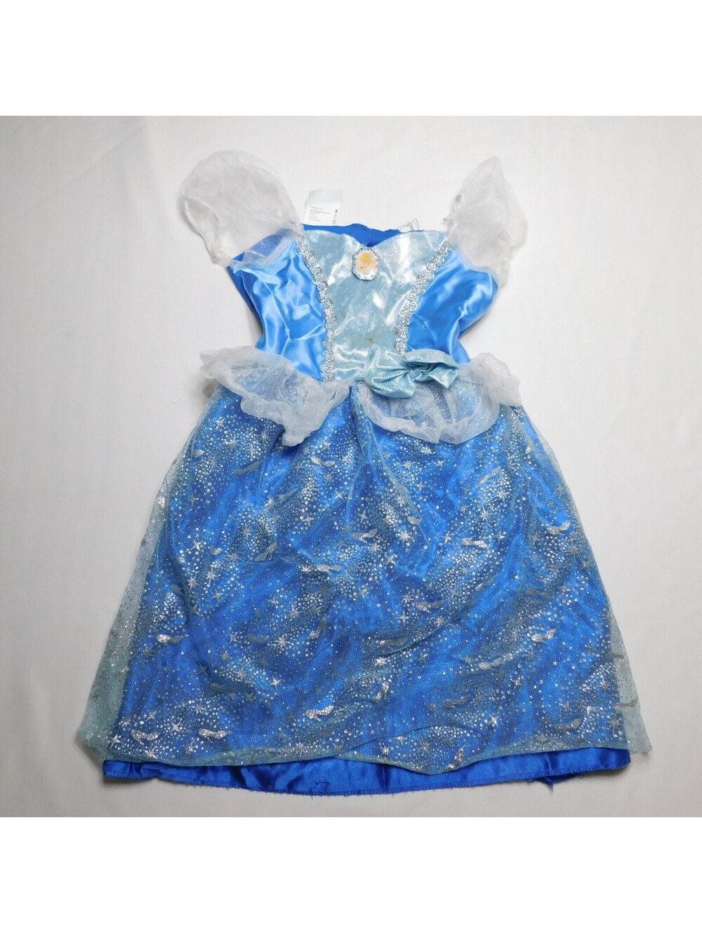 Disney Princess Cinderella Dress Up Costume Girls Size 4 5 6X Blue Sparkle Gown
